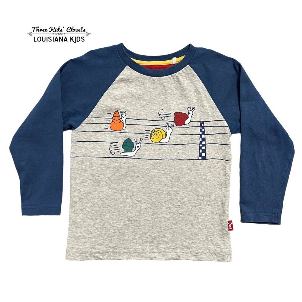 Kite 4Y Snail Race Raglan Tee Shirt
